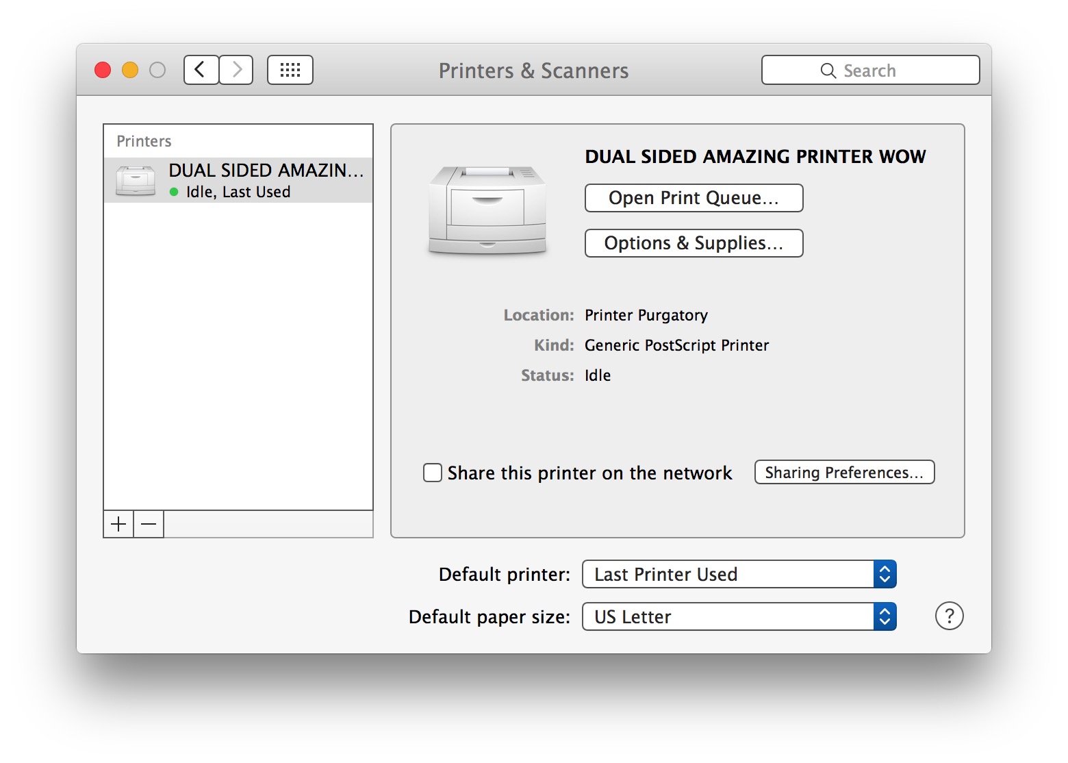 Chrome default print settings